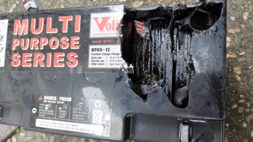 用玻璃填充的不合格电池 用玻璃填充的不合格电池